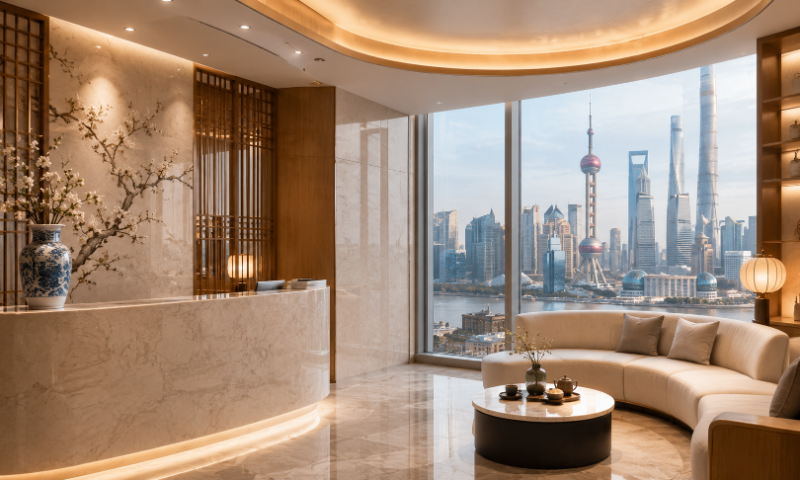 The view in Shanghai, China