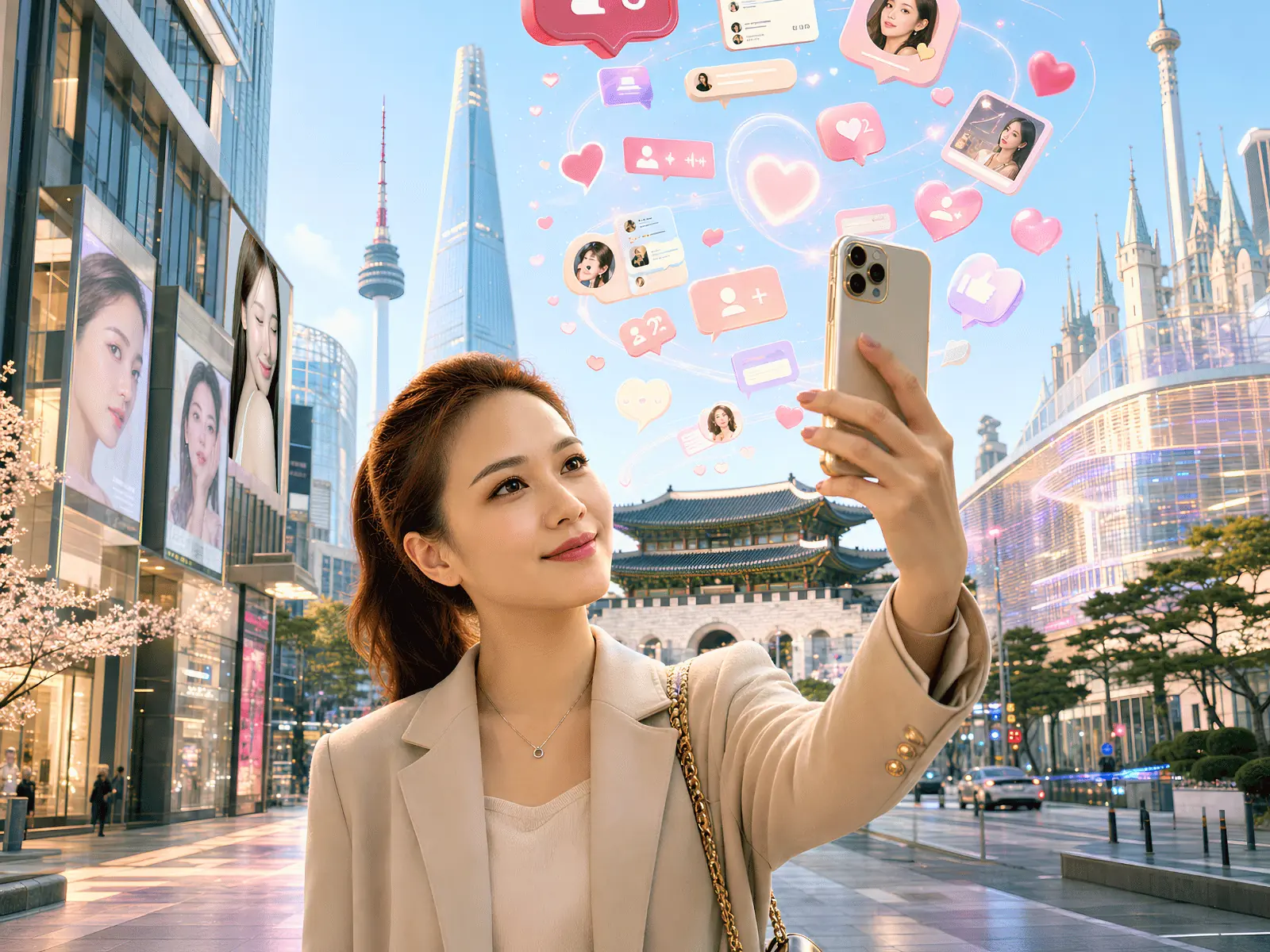 Influencer collaborating with a partner clinic