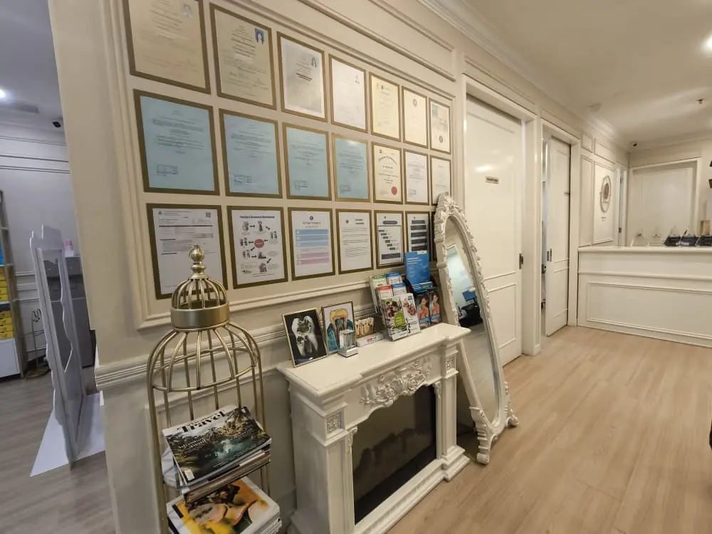 Reception area of the partner dental clinic